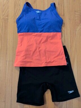 💖2/$25💖 Speedo Aquatic Sports Two-Piece Swimsuit Size XS